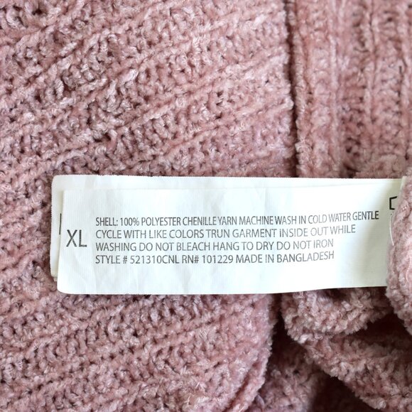 Women's Ashley By 26 International Open Front Cardigan XLARGE Pink PRE-OWNED - Picture 12 of 12